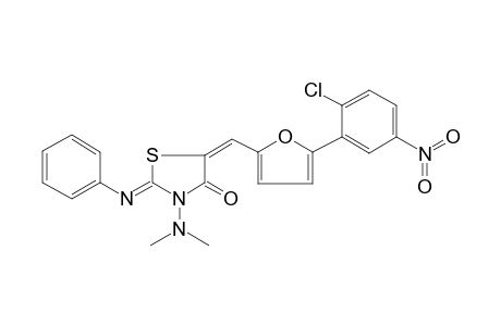 5-[5-(2-chloro-5-nitro-phenyl)-furan-2-ylmethylene]-3-dimethylamino-2-phenylimino-thiazolidin-4-one