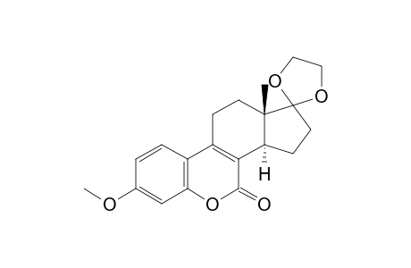 6-Oxaestra-1,3,5(10),8-tetraene-7,17-dione, 3-methoxy-, cyclic 17-(1,2-ethanediyl acetal), (.+-.)-