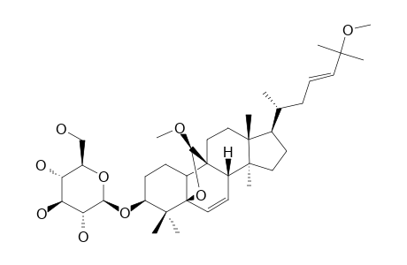 GOYAGLYCOSIDE-C;(19R),25-DIMETHOXY-5-BETA,19-EPOXYCUCURBITA-6,23-DIENE-3-BETA-OL-3-O-BETA-D-GLUCOPYRANOSIDE