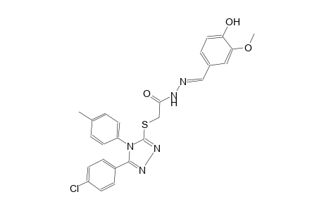 acetic acid, [[5-(4-chlorophenyl)-4-(4-methylphenyl)-4H-1,2,4-triazol-3-yl]thio]-, 2-[(E)-(4-hydroxy-3-methoxyphenyl)methylidene]hydrazide