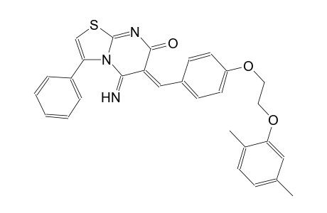 7H-thiazolo[3,2-a]pyrimidin-7-one, 6-[[4-[2-(2,5-dimethylphenoxy)ethoxy]phenyl]methylene]-5,6-dihydro-5-imino-3-phenyl-, (6Z)-