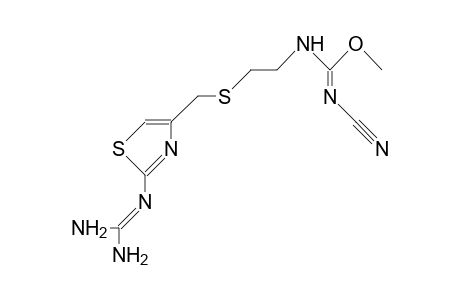 1-Cyano-3-(2-[2-guanidino-4-thiazolylmethylthio]-ethyl)-O-methyl-isourea