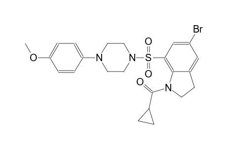 1H-indole, 5-bromo-1-(cyclopropylcarbonyl)-2,3-dihydro-7-[[4-(4-methoxyphenyl)-1-piperazinyl]sulfonyl]-