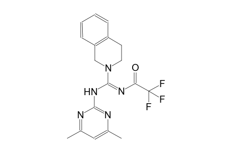 N-{(Z)-3,4-dihydro-2(1H)-isoquinolinyl[(4,6-dimethyl-2-pyrimidinyl)amino]methylidene}-2,2,2-trifluoroacetamide