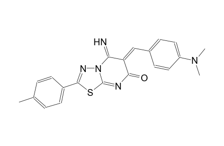 7H-[1,3,4]thiadiazolo[3,2-a]pyrimidin-7-one, 6-[[4-(dimethylamino)phenyl]methylene]-5,6-dihydro-5-imino-2-(4-methylphenyl)-, (6Z)-