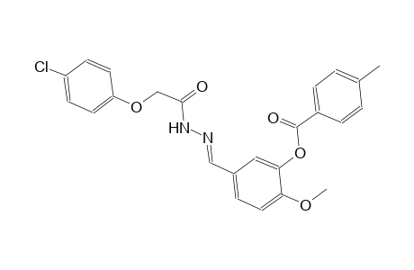 5-((E)-{[(4-chlorophenoxy)acetyl]hydrazono}methyl)-2-methoxyphenyl 4-methylbenzoate