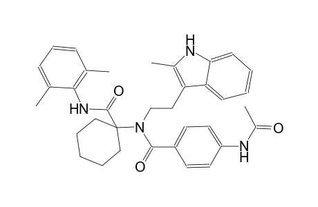 benzamide, 4-(acetylamino)-N-[1-[[(2,6-dimethylphenyl)amino]carbonyl]cyclohexyl]-N-[2-(2-methyl-1H-indol-3-yl)ethyl]-