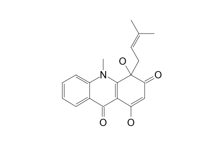1,4-dihydroxy-10-methyl-4-(3-methylbut-2-enyl)acridine-3,9-quinone