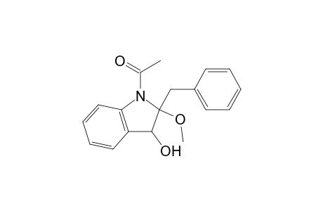 1-Acetyl-2-benzyl-2-methoxy-2,3-dihydroindol-3-ol