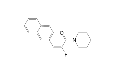 (E)-2-fluoranyl-3-naphthalen-2-yl-1-piperidin-1-yl-prop-2-en-1-one