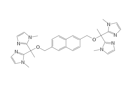 2,6-bis[1,1-bis(N-methylimidazol-2-yl)ethoxymethyl]naphthalene