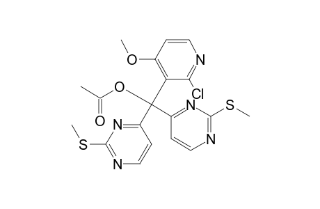 (2-Chloro-4-methoxypyridin-3-yl)bis[2-(methylsulfanyl)pyrimidin-4-yl]methyl acetate