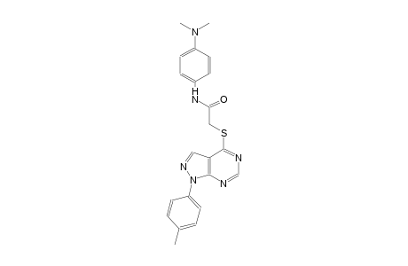 N-[4-(dimethylamino)phenyl]-2-{[1-(4-methylphenyl)-1H-pyrazolo[3,4-d]pyrimidin-4-yl]sulfanyl}acetamide