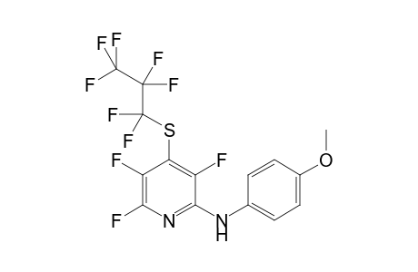 2-(4-Methoxyphenyl)amino-3,5,6-trifluoro-4-heptafluoropropylthiopyridine