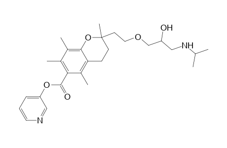 2-(3-(1-Methylethylamino)-2-hydroxypropyloxyethyl)-2,5,7,8-tetramethyl-6-(3-pyridinecarboxy)-3,4-dihydro-2hbenzopyran