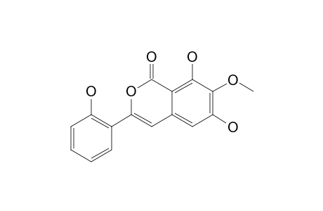 3-(2'-HYDROXYPHENYL)-6,8-DIHYDROXY-7-METHOXY-ISOCOUMARIN