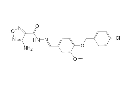 1,2,5-oxadiazole-3-carboxylic acid, 4-amino-, 2-[(E)-[4-[(4-chlorophenyl)methoxy]-3-methoxyphenyl]methylidene]hydrazide