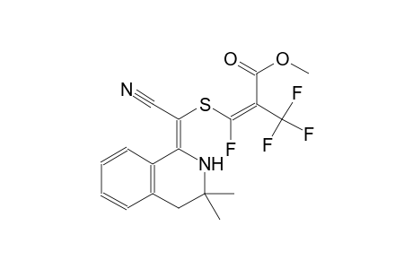 methyl (2E)-3-{[(Z)-cyano(3,3-dimethyl-3,4-dihydro-1(2H)-isoquinolinylidene)methyl]sulfanyl}-3-fluoro-2-(trifluoromethyl)-2-propenoate