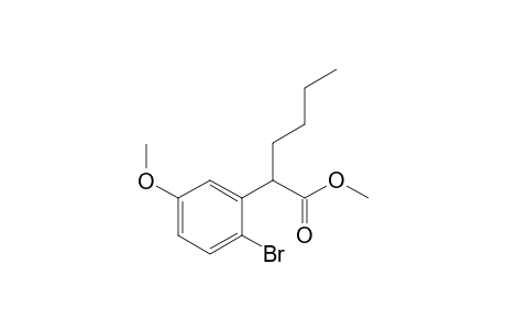 Methyl 2-(2'-bromo-5'-methoxyphenyl)hexanoate