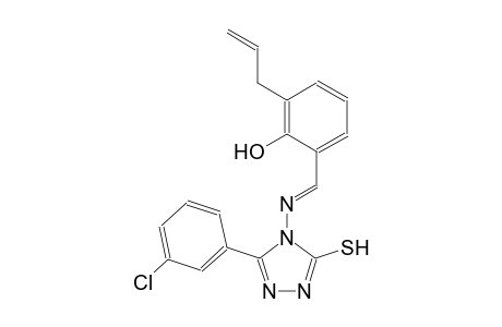 2-allyl-6-((E)-{[3-(3-chlorophenyl)-5-sulfanyl-4H-1,2,4-triazol-4-yl]imino}methyl)phenol