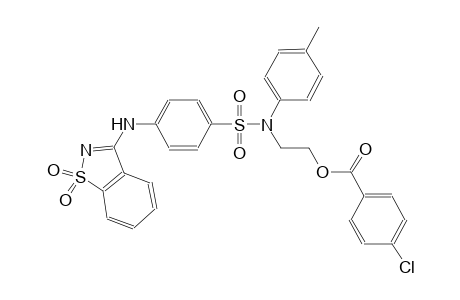 2-[({4-[(1,1-dioxido-1,2-benzisothiazol-3-yl)amino]phenyl}sulfonyl)-4-methylanilino]ethyl 4-chlorobenzoate