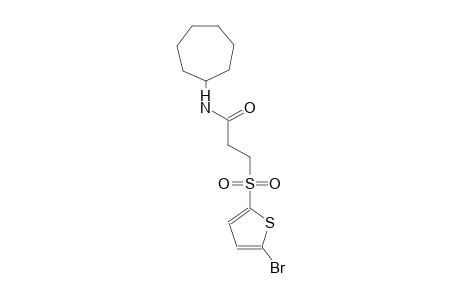 3-[(5-bromo-2-thienyl)sulfonyl]-N-cycloheptylpropanamide