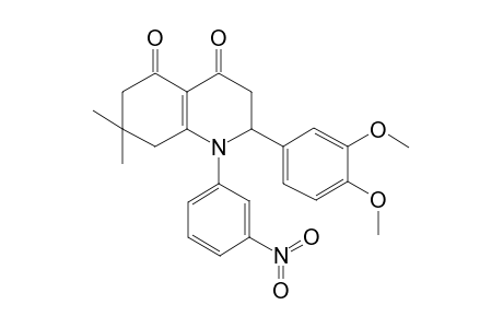 2-(3,4-dimethoxyphenyl)-7,7-dimethyl-1-(3-nitrophenyl)-2,3,6,8-tetrahydroquinoline-4,5-dione