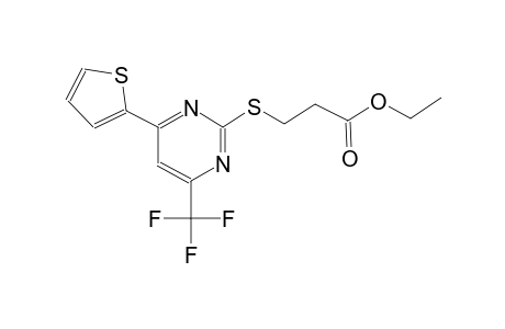 ethyl 3-{[4-(2-thienyl)-6-(trifluoromethyl)-2-pyrimidinyl]sulfanyl}propanoate