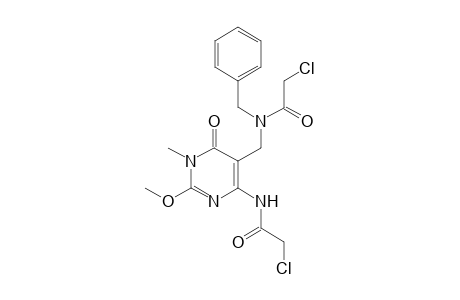 N-Benzyl-2-chloro-N-{[4-(2-chloroacetamido)-2-methoxy-1-methyl-6-oxo-1,6-dihydropyrimidin-5-yl]methyl}acetamide