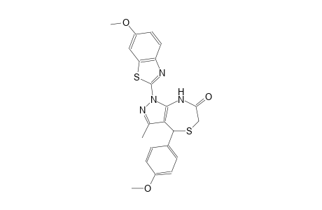 1H-pyrazolo[3,4-e][1,4]thiazepin-7(6H)-one, 4,8-dihydro-1-(6-methoxy-2-benzothiazolyl)-4-(4-methoxyphenyl)-3-methyl-