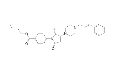 benzoic acid, 4-[2,5-dioxo-3-[4-[(2E)-3-phenyl-2-propenyl]-1-piperazinyl]-1-pyrrolidinyl]-, butyl ester