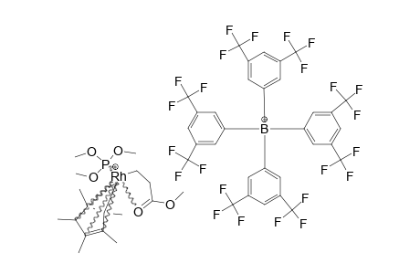 [(ETA(5)-C5ME5)RH(CH2CH2C(O)OCH3)(P(OCH3)3)](+)[B-3,5-(CF3)2C6H3](-)