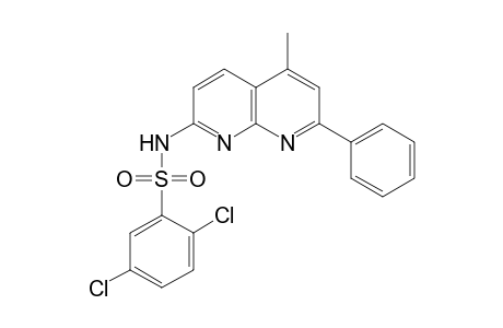 Benzenesulfonamide, 2,5-dichloro-N-(5-methyl-7-phenyl-1,8-naphthyridin-2-yl)-