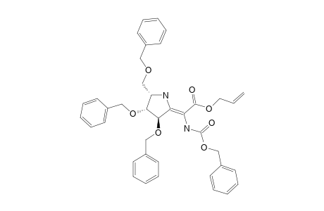 ALLYL-(E,3R,4R,5S)-N-BENZYLOXYCARBONYL-N-TERT.-BUTOXYCARBONYL-ALPHA-(5-BENZYLOXYMETHYL-3,4-DIBENZYLOXYPYRROLIDINE-2-YLIDENE)-GLYCINATE