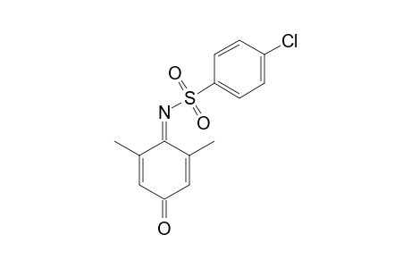 N-(4-CHLOROPHENYL)-SULFONYL-3,5-DIMETHYL-1,4-BENZOQUINONIMINE