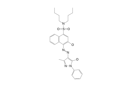 N,N-DIBUTYL-3-HYDROXY-4-(5-HYDROXY-3-METHYL-1-PHENYL-1H-PYRAZOL-4-YL-AZO)-1-NAPHTHALENESULFONAMIDE