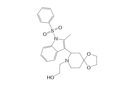 N-(2-HYDROXYETHYL)-2-[2-METHYL-1-(PHENYLSULFONYL)-2-INDOLYL]-4-PIPERIDONE-ETHYLENE-KETAL