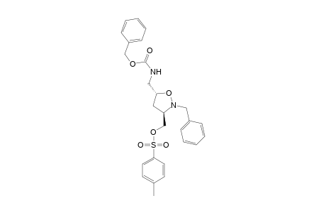 (3R*,5R*)-N-benzyl-5-[[(benzyloxycarbonyl)amino]methyl]-3-[[(p-tolylsulfonyl)oxy]methyl]isoxazolidine