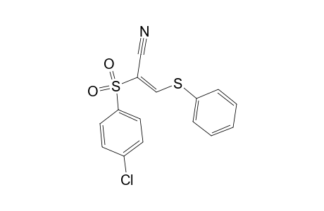 Propenenitrile, 2-(4-chlorophenylsulfonyl)-3-phenylthio-