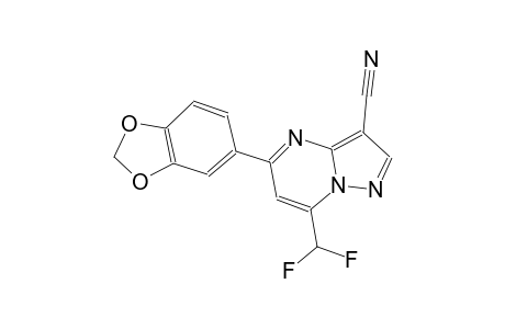 5-(1,3-benzodioxol-5-yl)-7-(difluoromethyl)pyrazolo[1,5-a]pyrimidine-3-carbonitrile