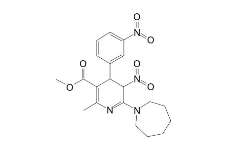 Methyl 6-(hexahydroazepino)-4,5-dihydro-2-methyl-5-nitro-4-(3'-nitrophenyl)-nicotinate
