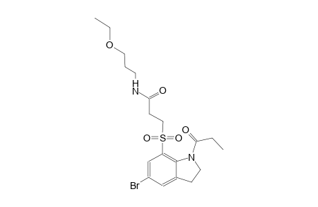 propanamide, 3-[[5-bromo-2,3-dihydro-1-(1-oxopropyl)-1H-indol-7-yl]sulfonyl]-N-(3-ethoxypropyl)-