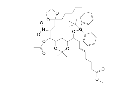 5-Octenoic acid, 8-[6-[1-(acetyloxy)-2-nitro-3-(2-pentyl-1,3-dioxolan-2-yl)propyl]-2,2 -dimethyl-1,3-dioxan-4-yl]-8-[[(1,1-dimethylethyl)diphenylsilyl]oxy]- , methyl ester