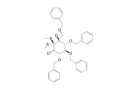 (1R)-(1-(CH2OH),2,4/1,3)-2,3,4-TRI-O-BENZYL-6,6-BIS-(METHYLTHIO)-5-OXO-1,2,3,4-CYCLOHEXANETETROL