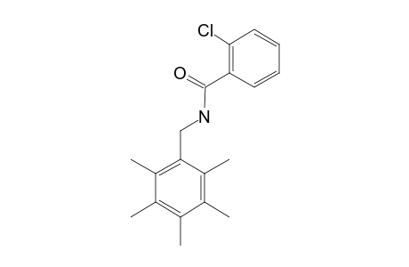 o-CHLORO-N-(2,3,4,5,6-PENTAMETHYLBENZYL)BENZAMIDE