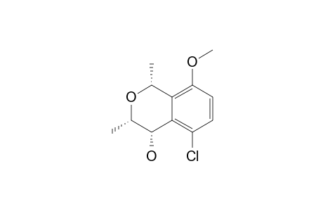 REL-(1S,3R,4R)-5-CHLORO-4-HYDROXY-8-METHOXY-1,3-DIMETHYLISOCHROMANE