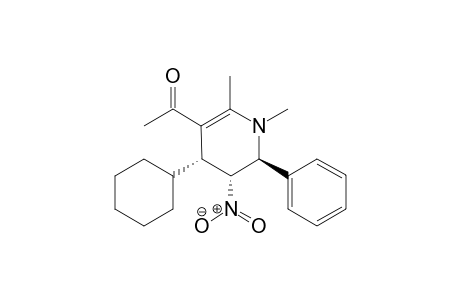 1-((4R,5R,6S)-4-cyclohexyl-1,2-dimethyl-5-nitro-6-phenyl-1,4,5,6-tetrahydropyridin-3-yl)ethanone