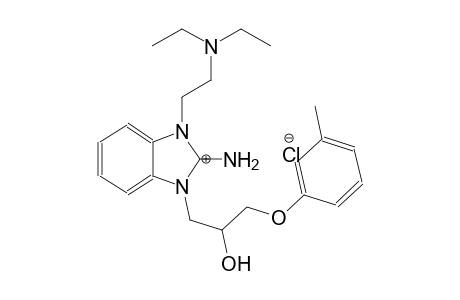 1-(2-(diethylamino)ethyl)-3-(2-hydroxy-3-(m-tolyloxy)propyl)-1H-benzo[d]imidazol-2(3H)-iminium chloride