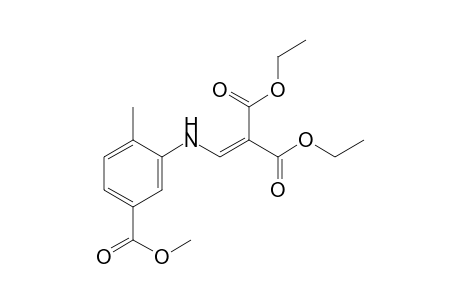 3-[(2,2-dicarboxyvinyl)amino]-p-toluic acid, 2,2-diethyl methyl ester