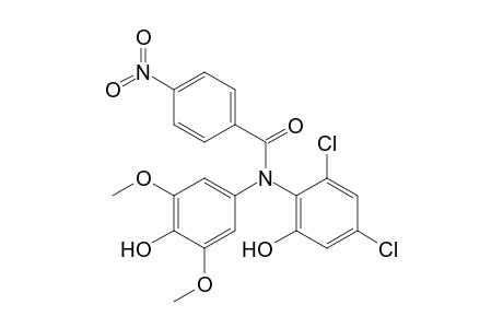 N-(2,4-Dichloro-6-hydroxyphenyl)-N-(4-hydroxy-3,5-dimethoxyphenyl)-4-nitrobenzamide
